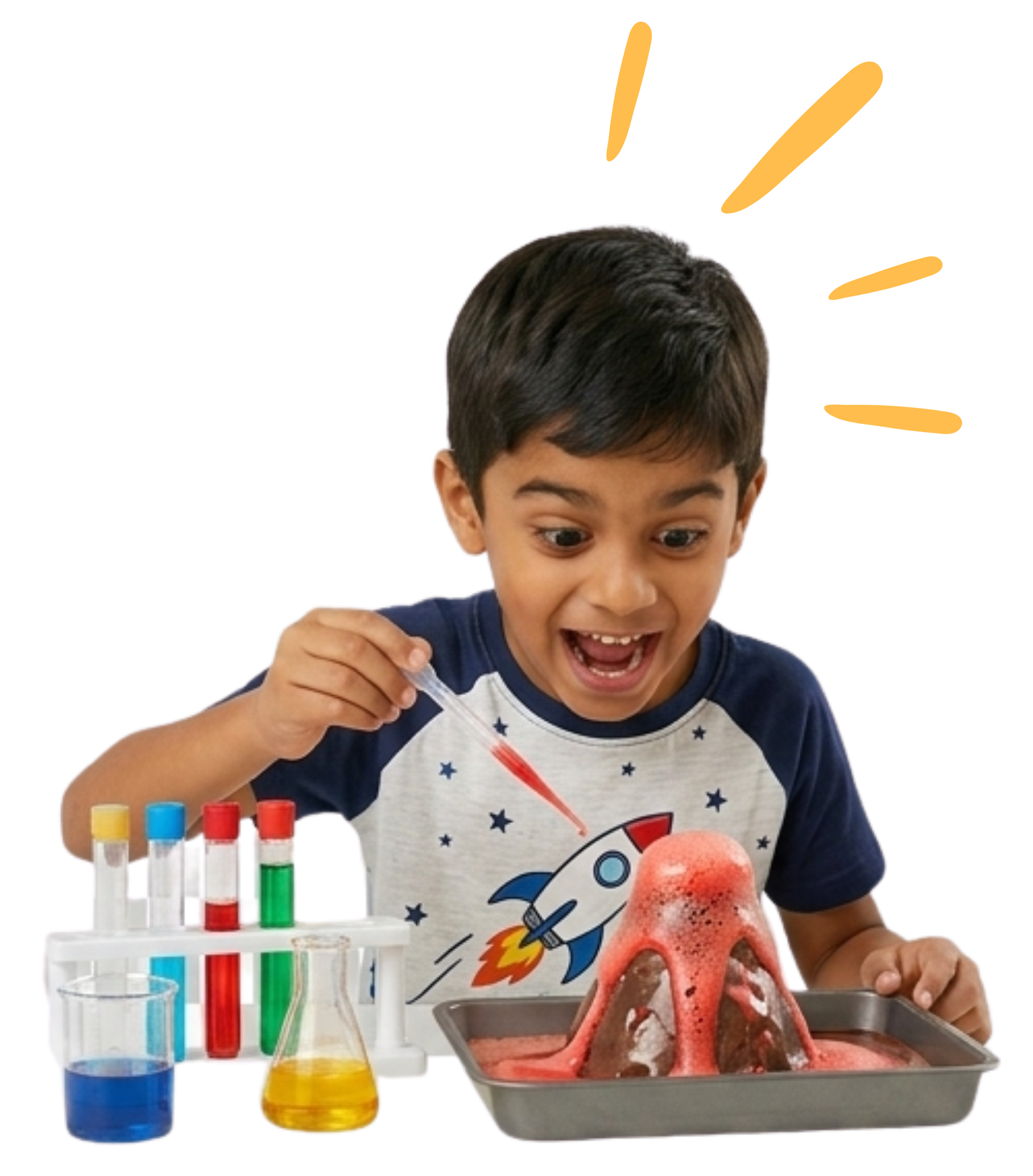 Kids building STEM projects